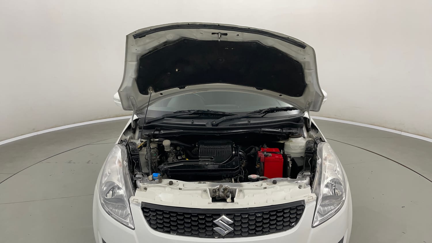 Used 2013 Maruti Suzuki Swift VXi Petrol Manual engine ENGINE & BONNET OPEN FRONT VIEW