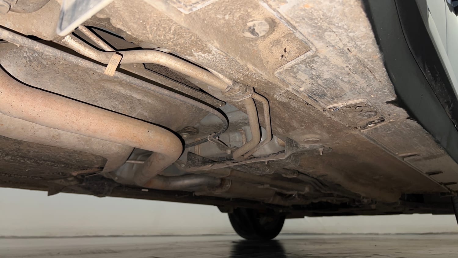 Used 2025 Kia Carens Clavis HTX Plus 1.5 Turbo Petrol 7STR MT Petrol Manual extra REAR RIGHT UNDERBODY VIEW