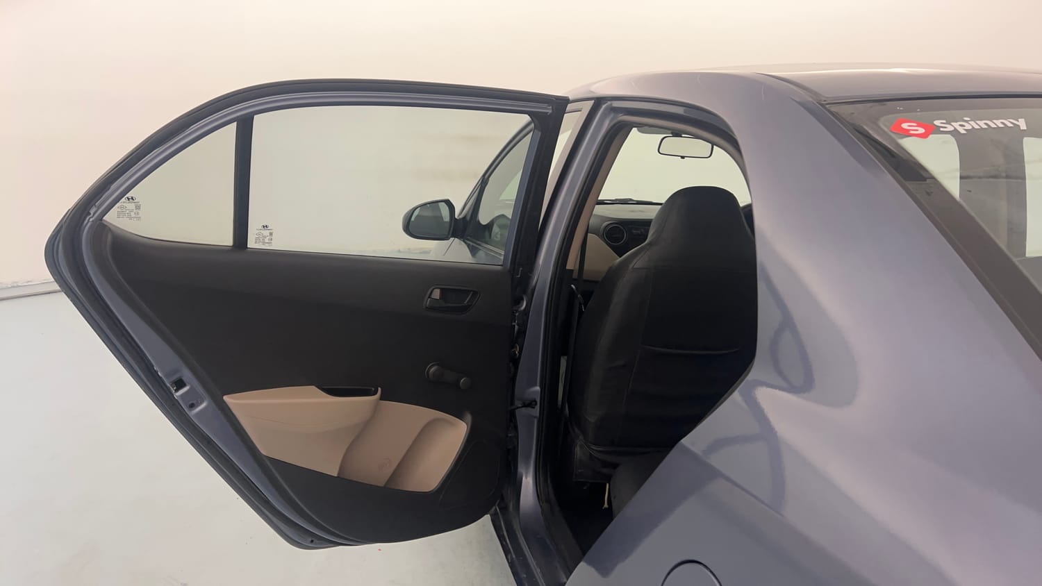 Used 2015 Hyundai Xcent Base 1.2 Petrol Manual interior LEFT REAR DOOR OPEN VIEW