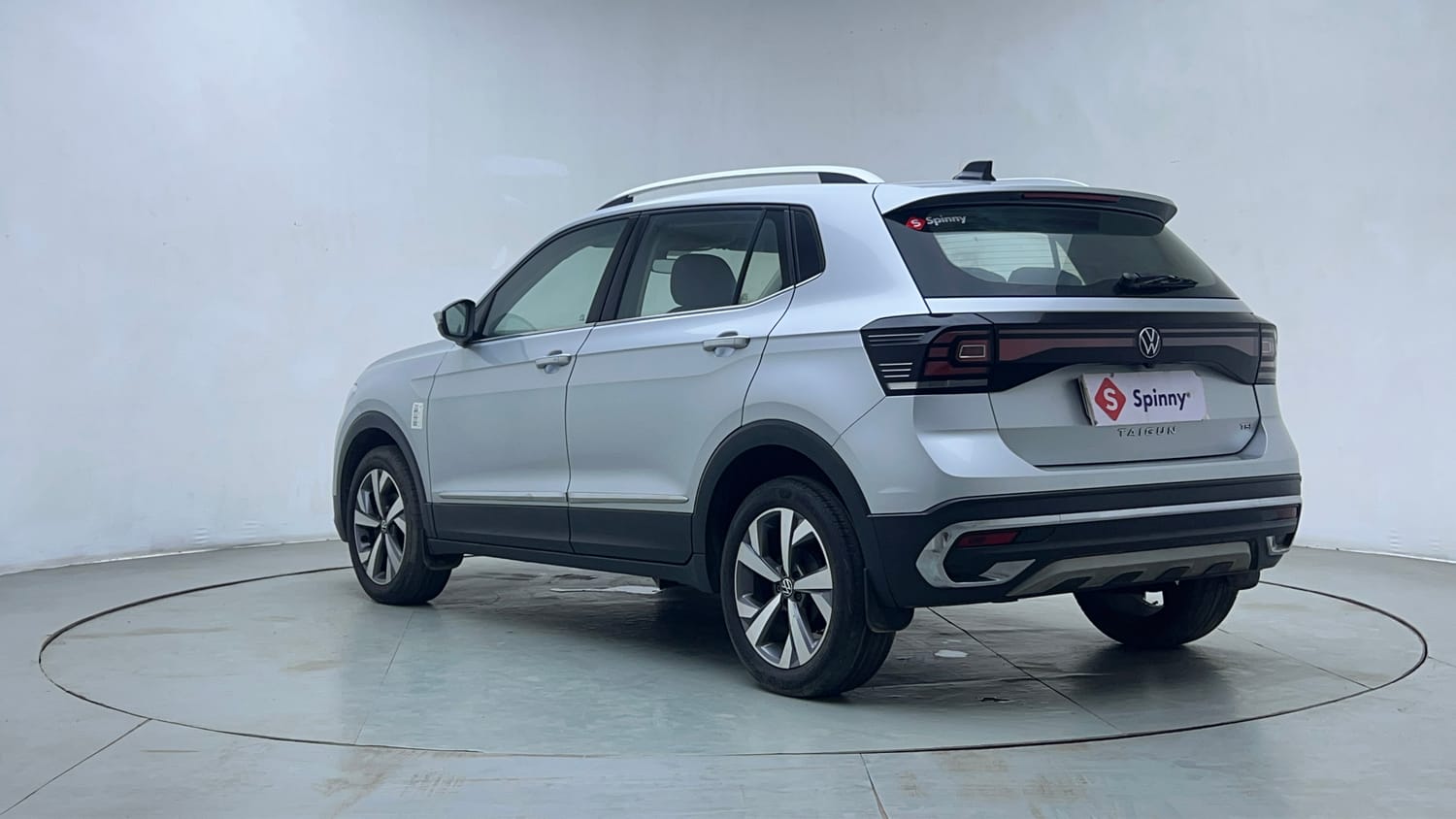 Used 2022 Volkswagen Taigun Topline 1.0 TSI MT Petrol Manual exterior LEFT REAR CORNER VIEW
