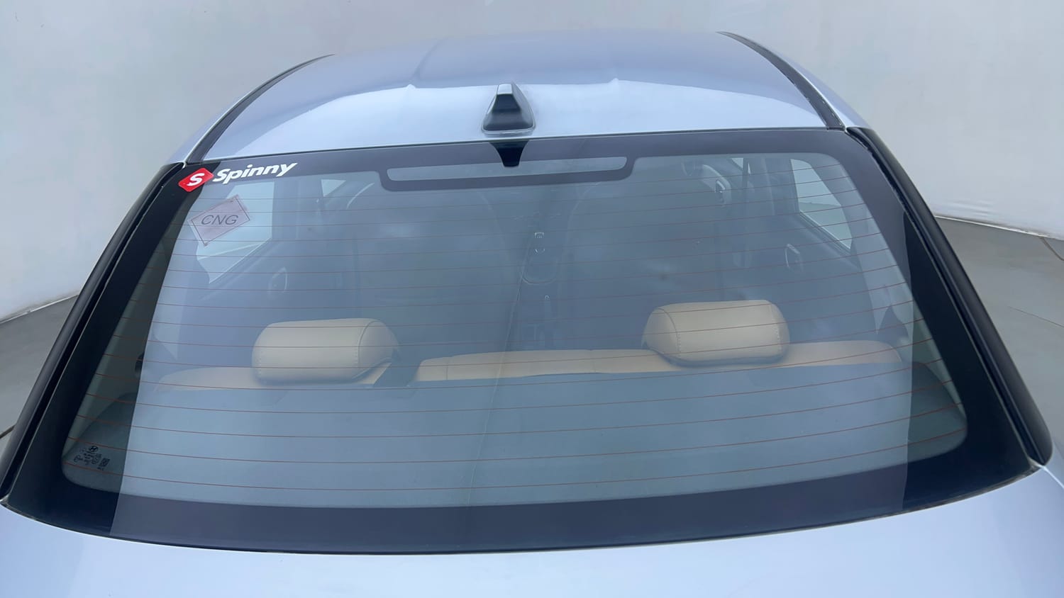 Used 2024 Hyundai Aura SX 1.2 CNG Cng Manual exterior BACK WINDSHIELD VIEW