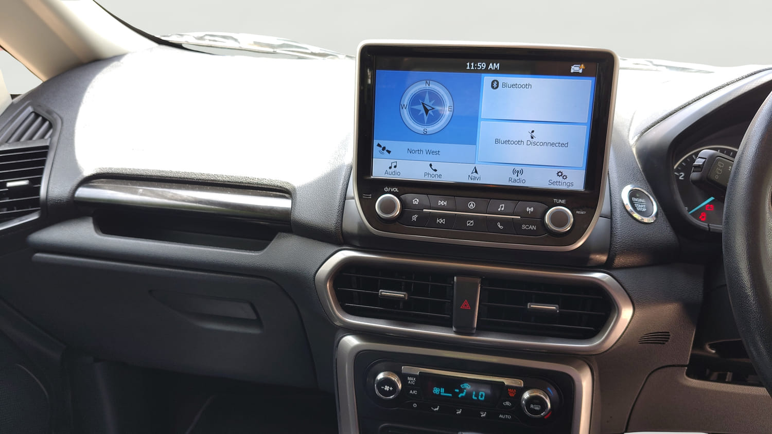 Used 2019 Ford EcoSport Titanium + 1.5L Ti-VCT AT Petrol Automatic interior MUSIC SYSTEM & AC CONTROL VIEW