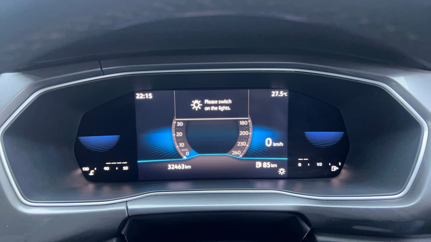 Used 2022 Volkswagen Taigun Topline 1.0 TSI MT Petrol Manual interior CLUSTERMETER VIEW