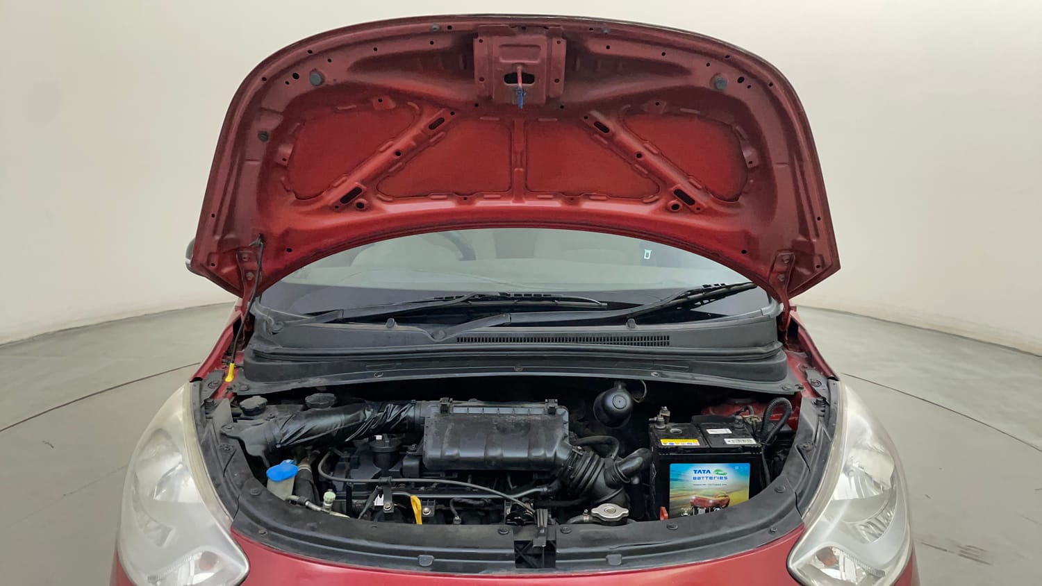 Used 2012 Hyundai i10 Sportz 1.2 AT Kappa2 Petrol Automatic engine ENGINE & BONNET OPEN FRONT VIEW