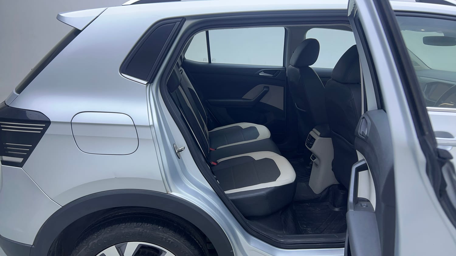 Used 2022 Volkswagen Taigun Topline 1.0 TSI MT Petrol Manual interior RIGHT SIDE REAR DOOR CABIN VIEW