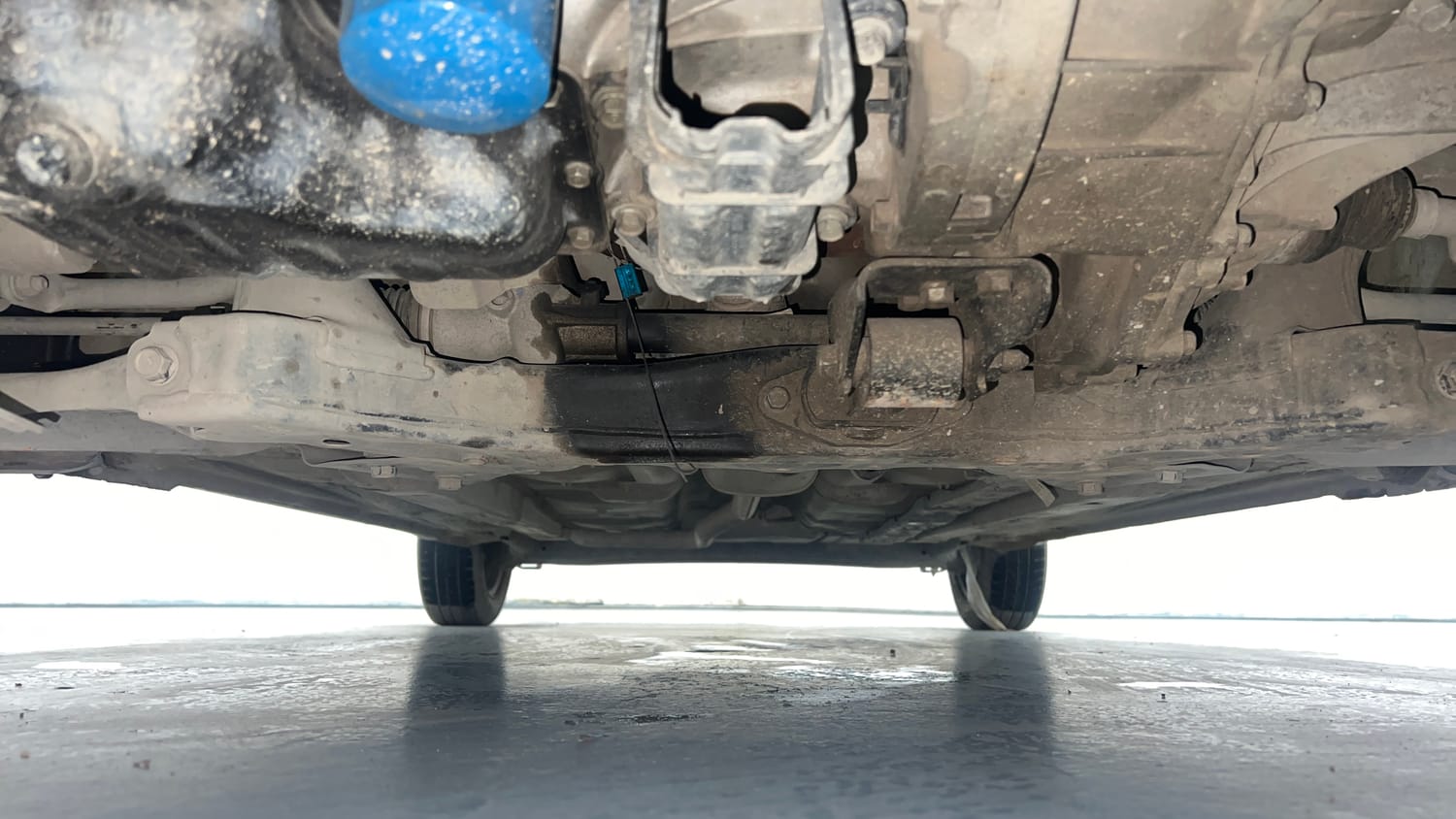 Used 2018 Hyundai Grand i10 Magna 1.2 Kappa VTVT Petrol Manual extra FRONT LEFT UNDERBODY VIEW