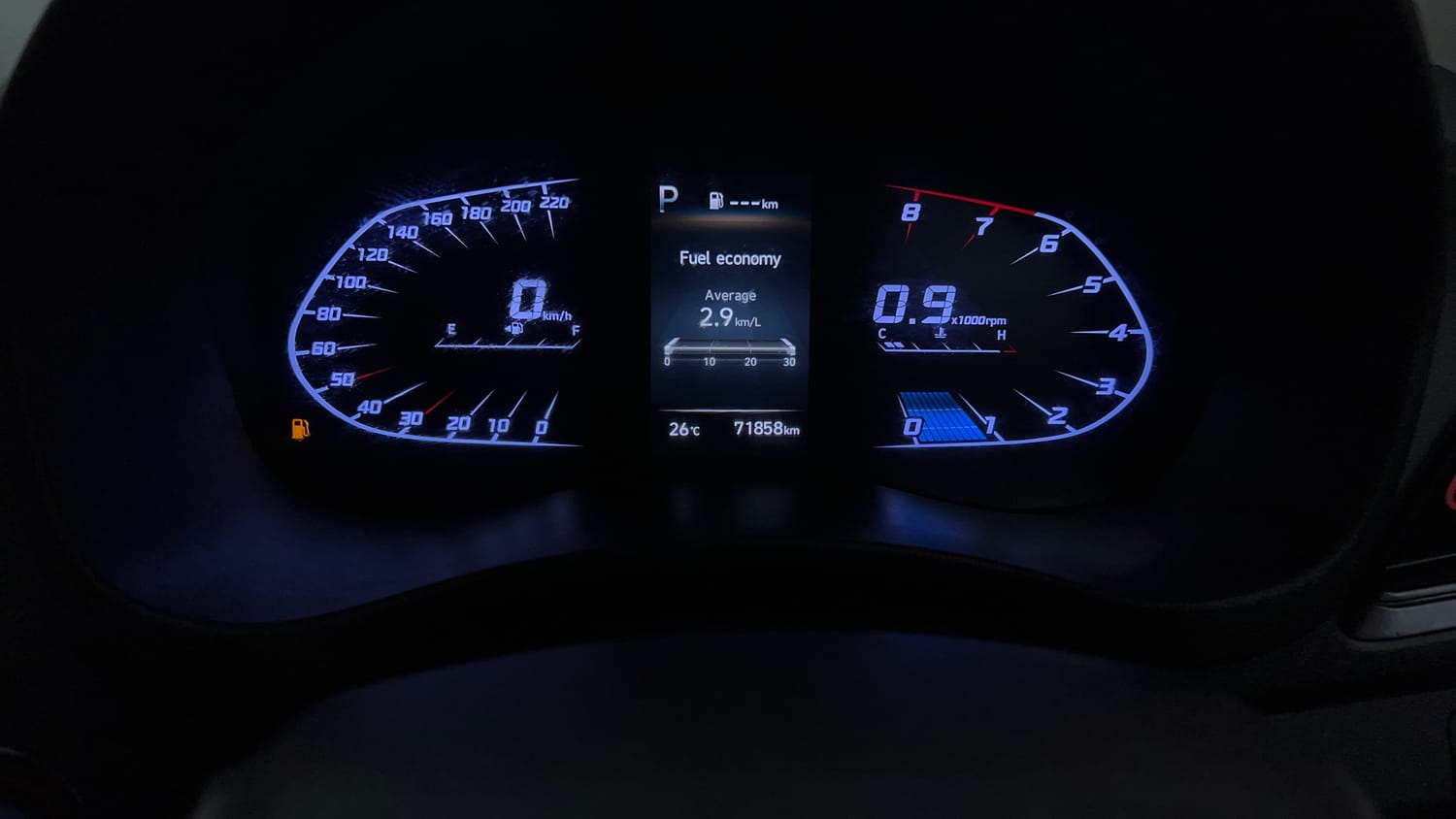 Used 2020 Hyundai Verna SX (O) 1.0 Turbo DCT Petrol Automatic interior CLUSTERMETER VIEW