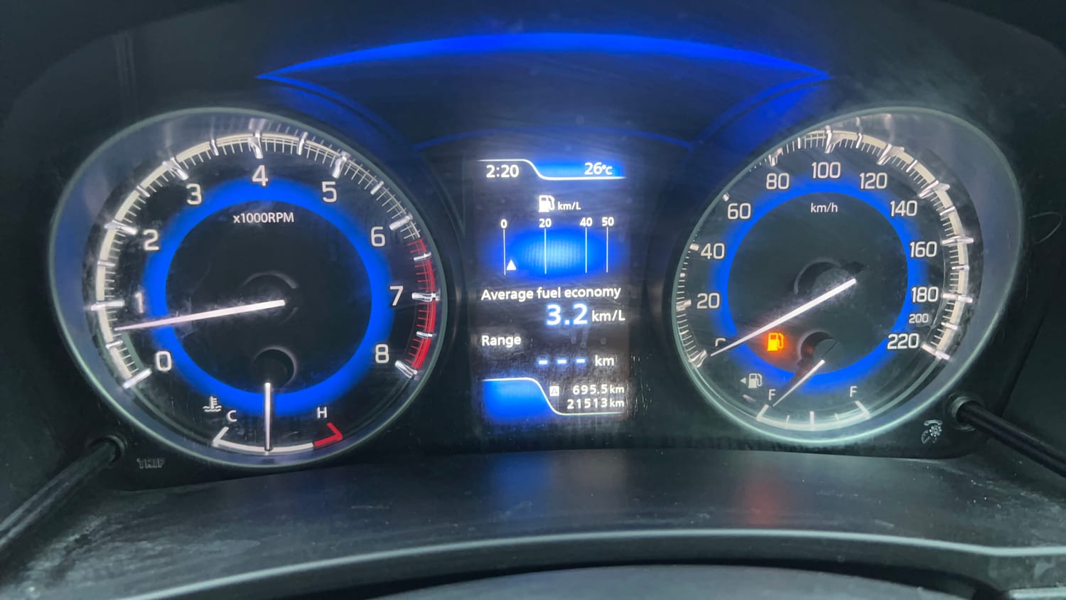 Used 2016 Maruti Suzuki Baleno Alpha 1.2 Petrol Manual interior CLUSTERMETER VIEW