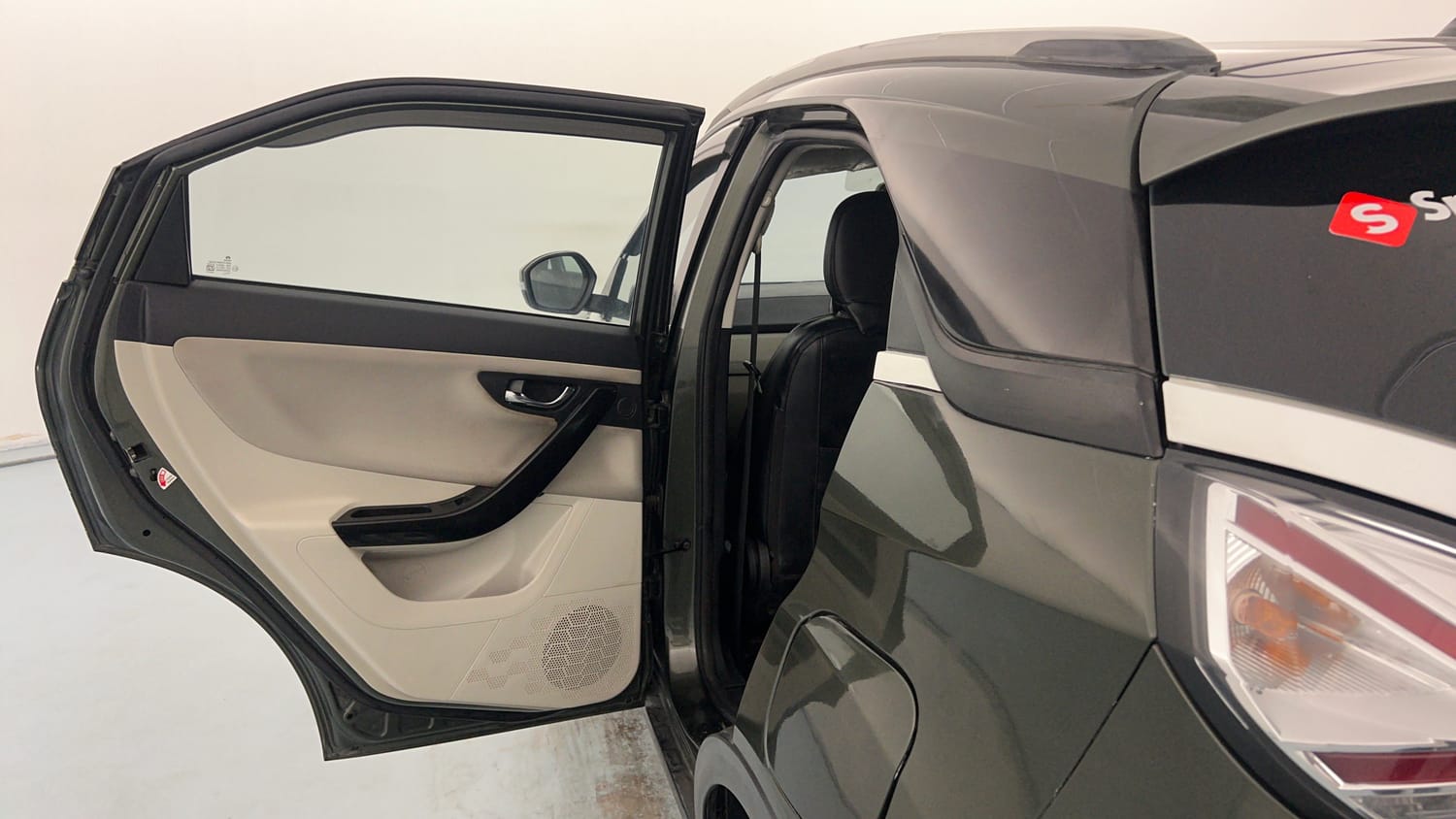 Used 2021 Tata Nexon XZ Petrol Manual interior LEFT REAR DOOR OPEN VIEW