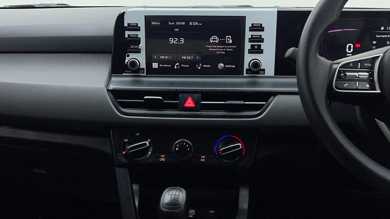 Used 2024 Kia Seltos HTK 1.5 Petrol MT Petrol Manual interior MUSIC SYSTEM & AC CONTROL VIEW