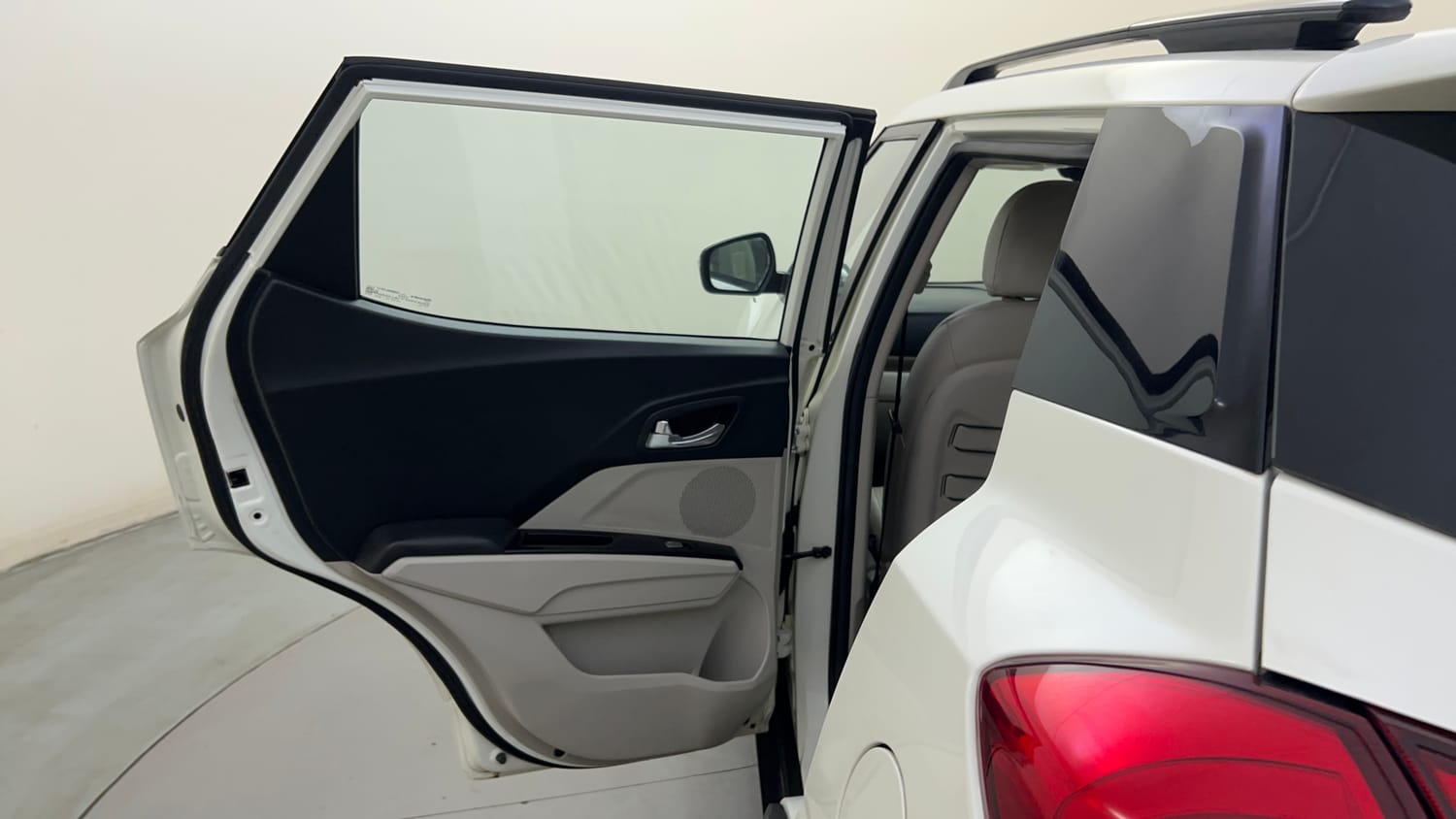 Used 2023 Mahindra XUV 300 W8 (O) 1.5 Diesel AMT Diesel Automatic interior LEFT REAR DOOR OPEN VIEW
