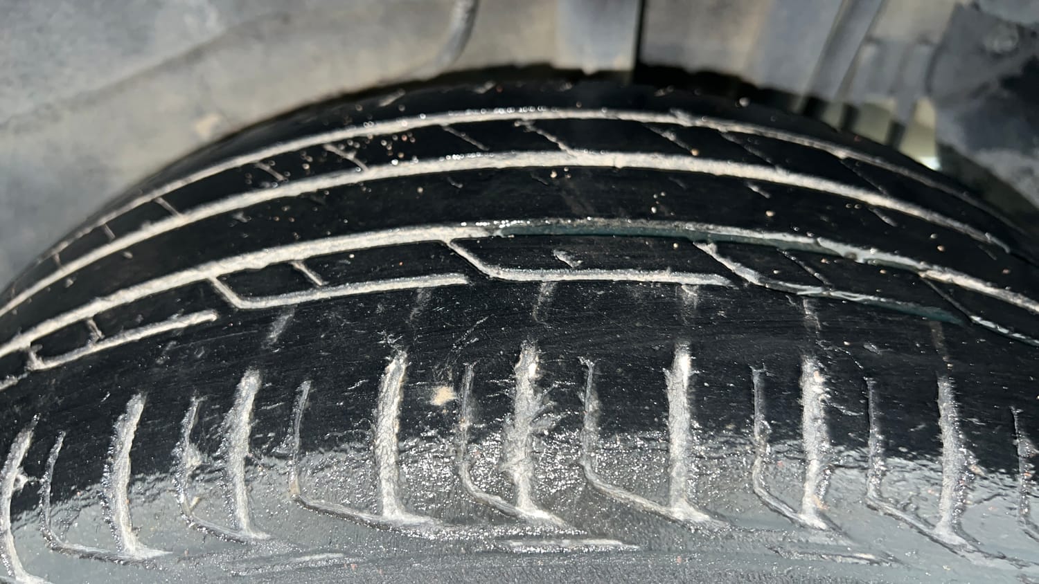 Used 2021 Tata Nexon XZ Petrol Manual tyres LEFT REAR TYRE TREAD VIEW