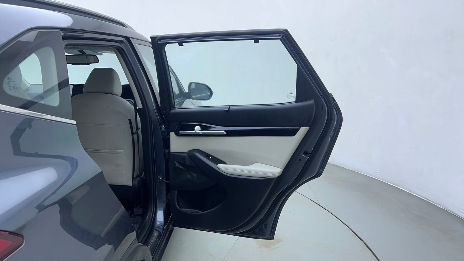 Used 2020 Kia Seltos HTX 1.5 Petrol Manual interior RIGHT REAR DOOR OPEN VIEW