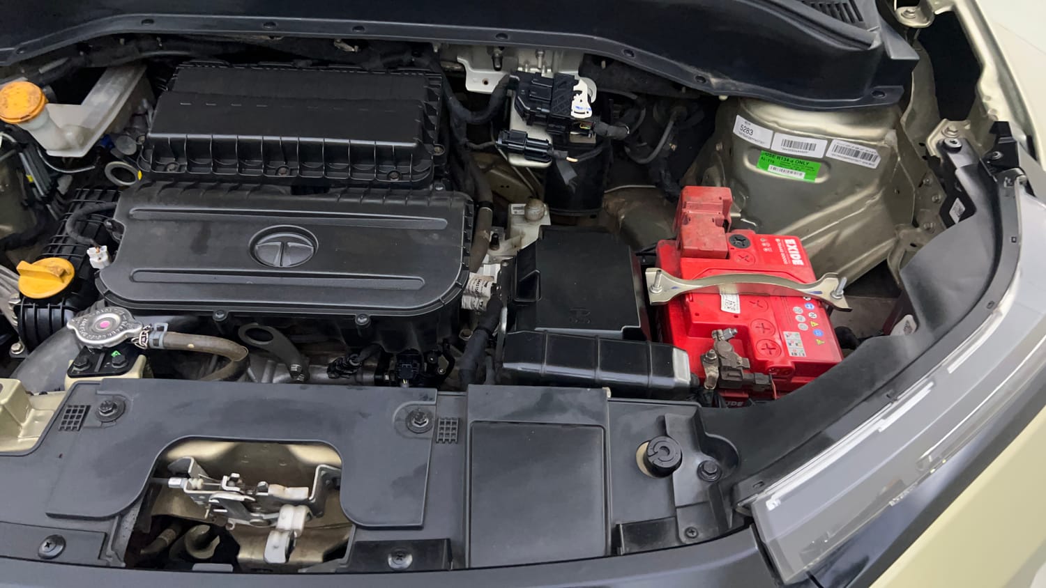 Used 2023 Tata Punch Kaziranga Creative iRA Pack AMT Petrol Automatic engine ENGINE LEFT SIDE VIEW