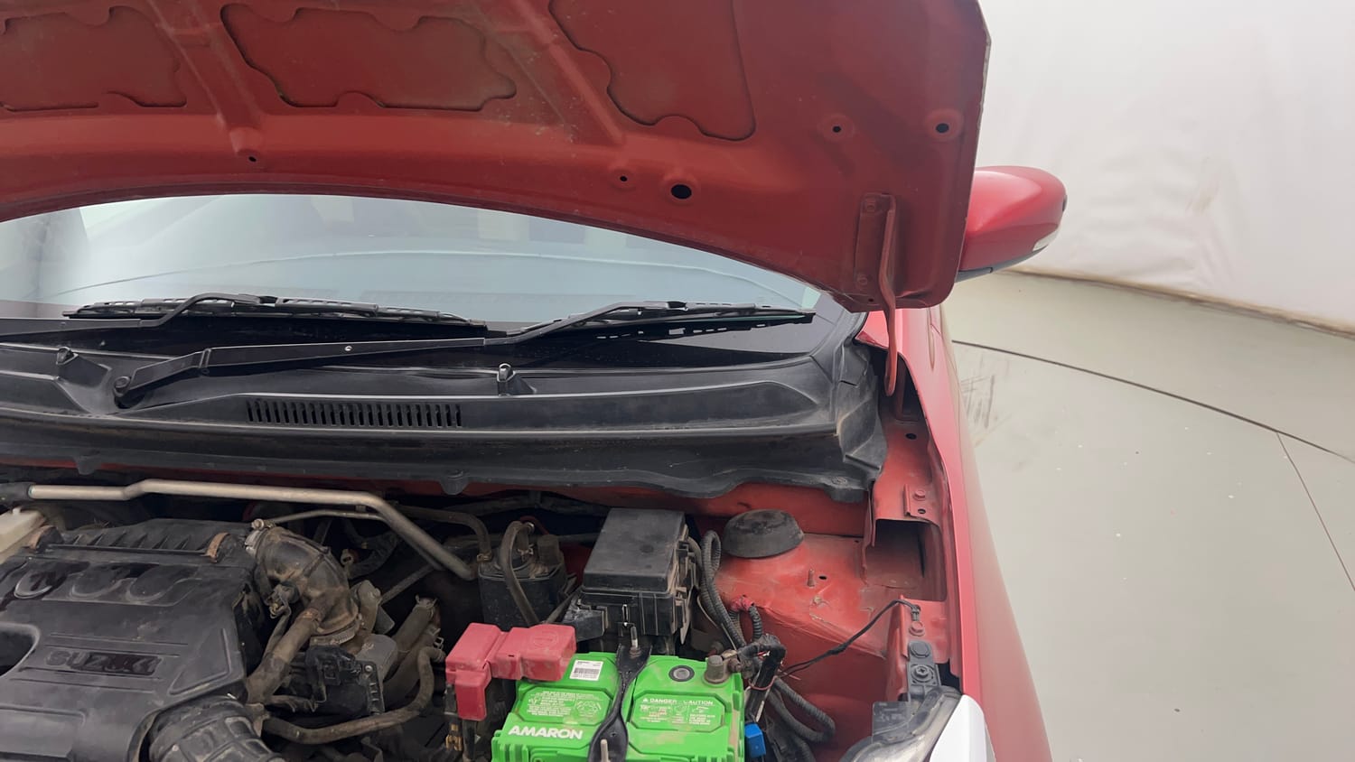 Used 2016 Maruti Suzuki Celerio ZXi Petrol Manual engine ENGINE LEFT SIDE HINGE & APRON VIEW