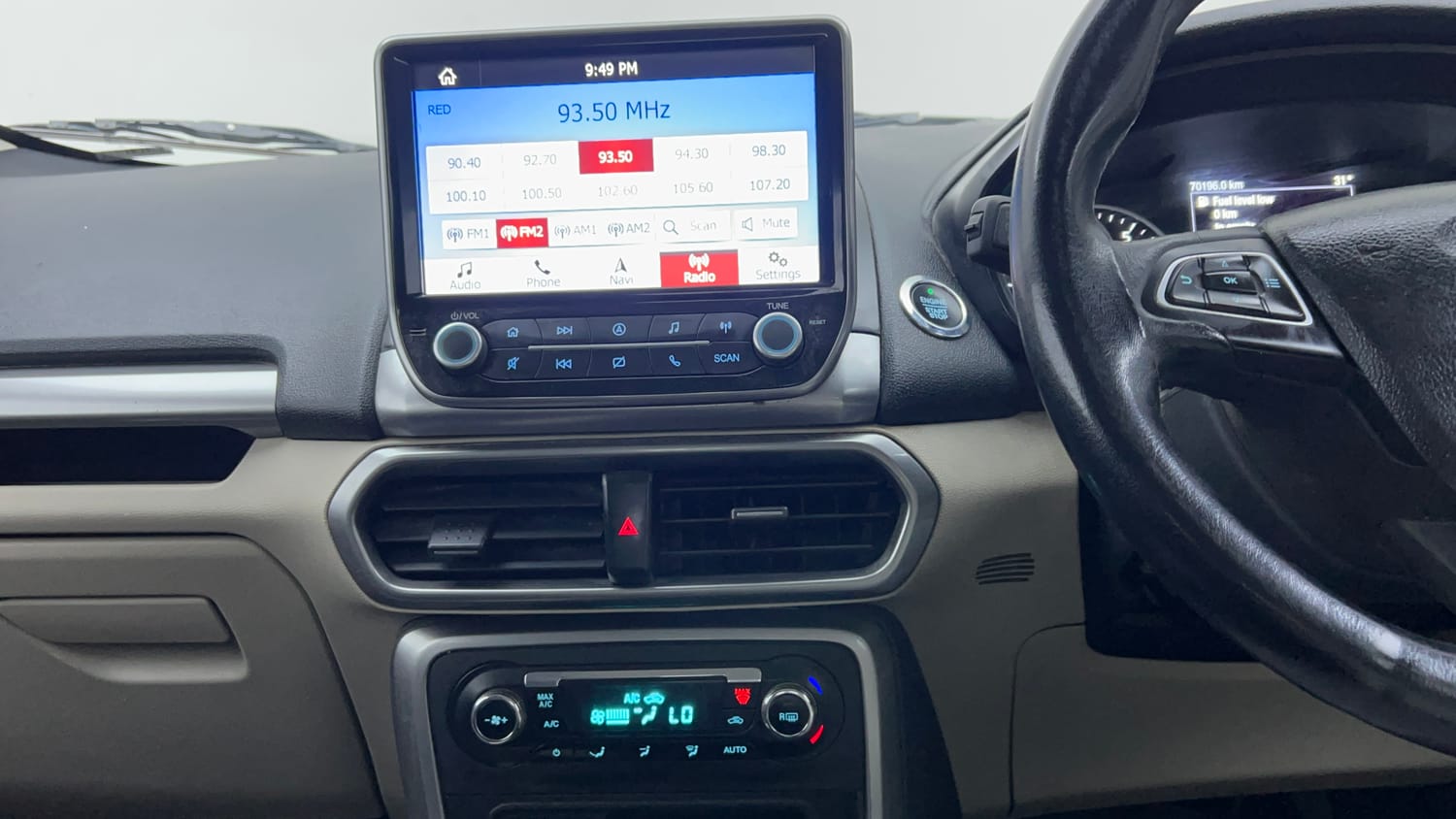 Used 2020 Ford EcoSport Titanium 1.5L Ti-VCT Petrol Manual interior MUSIC SYSTEM & AC CONTROL VIEW