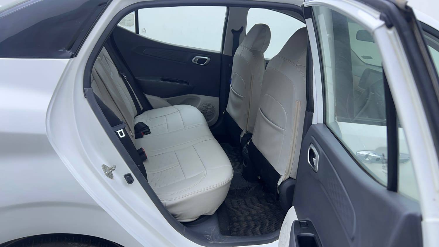 Used 2021 Hyundai Aura SX Plus 1.2 AMT Petrol Petrol Automatic interior RIGHT SIDE REAR DOOR CABIN VIEW