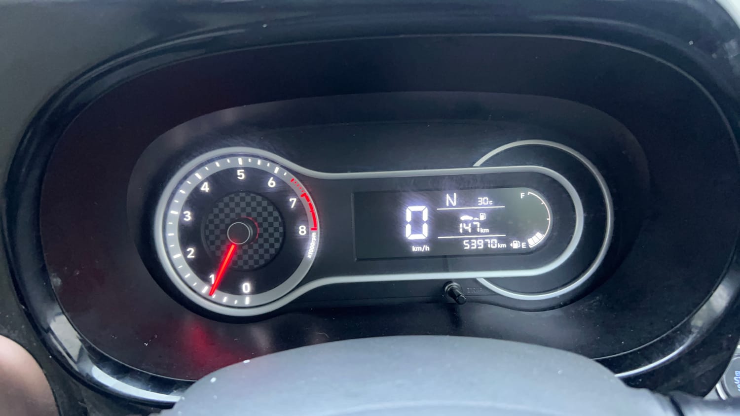 Used 2021 Hyundai Aura SX Plus 1.2 AMT Petrol Petrol Automatic interior CLUSTERMETER VIEW
