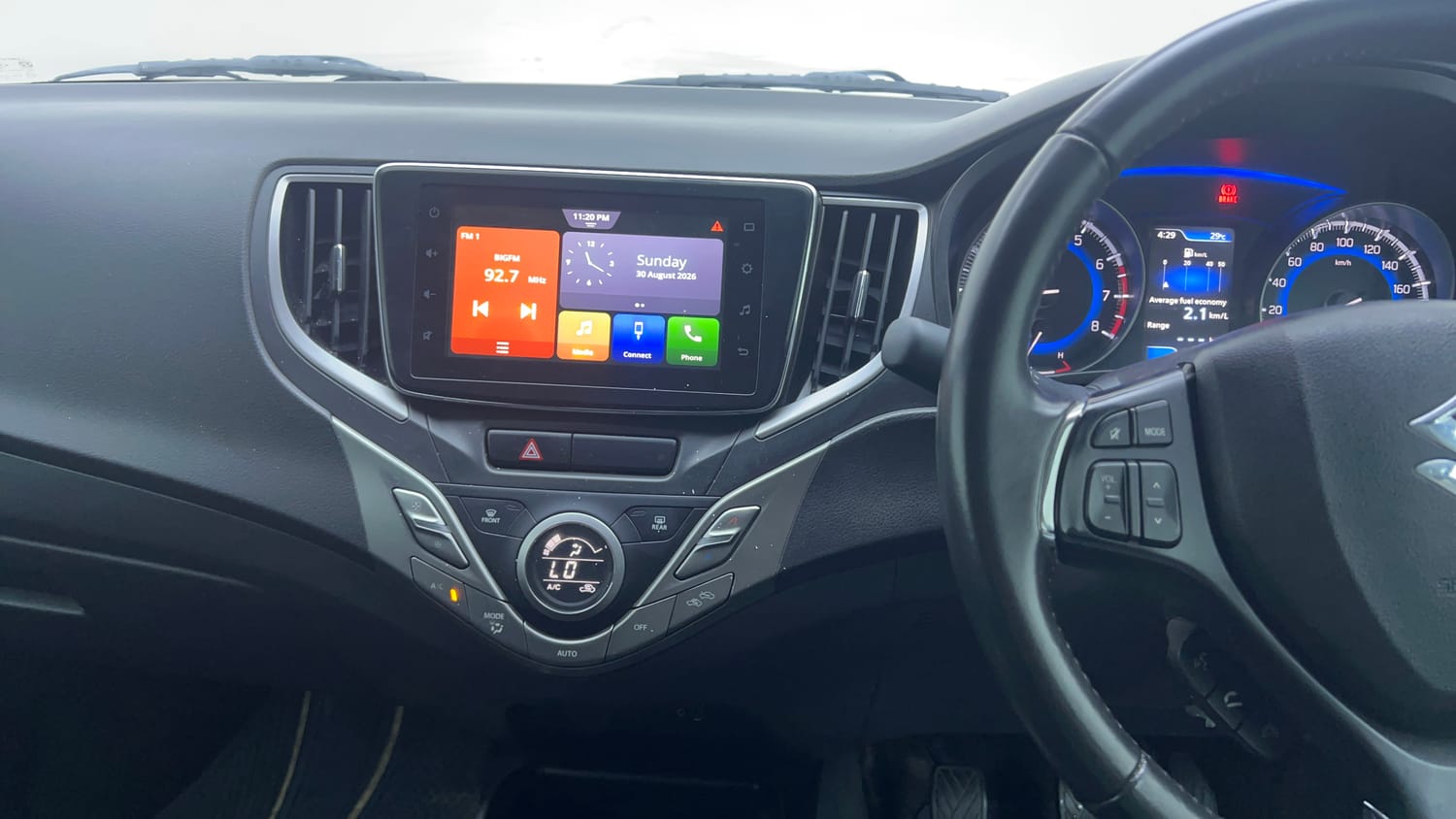 Used 2021 Maruti Suzuki Baleno Alpha Petrol Manual interior MUSIC SYSTEM & AC CONTROL VIEW