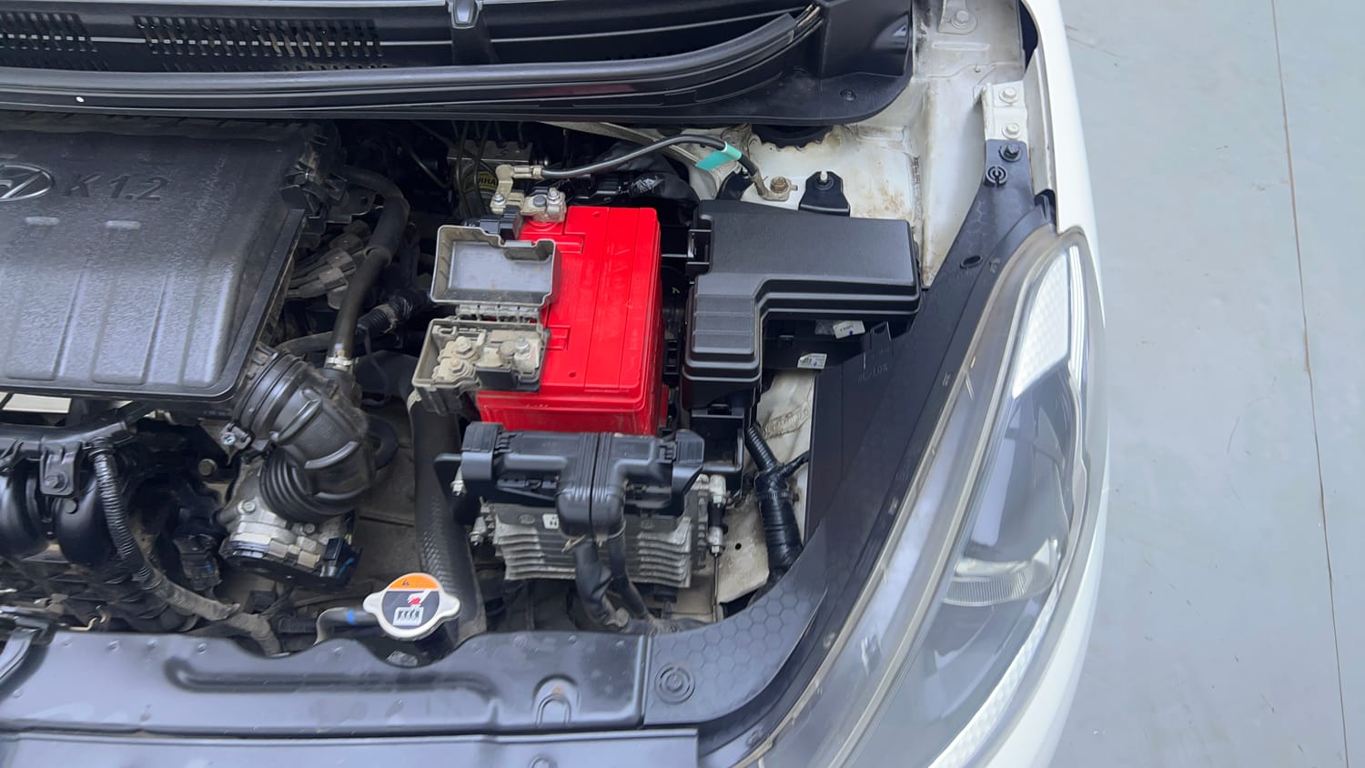 Used 2021 Hyundai Aura SX Plus 1.2 AMT Petrol Petrol Automatic engine ENGINE LEFT SIDE VIEW