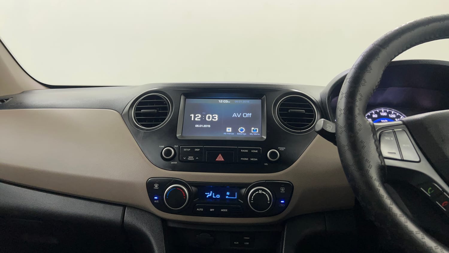 Used 2017 Hyundai Grand i10 Asta 1.2 Kappa VTVT Petrol Manual interior MUSIC SYSTEM & AC CONTROL VIEW