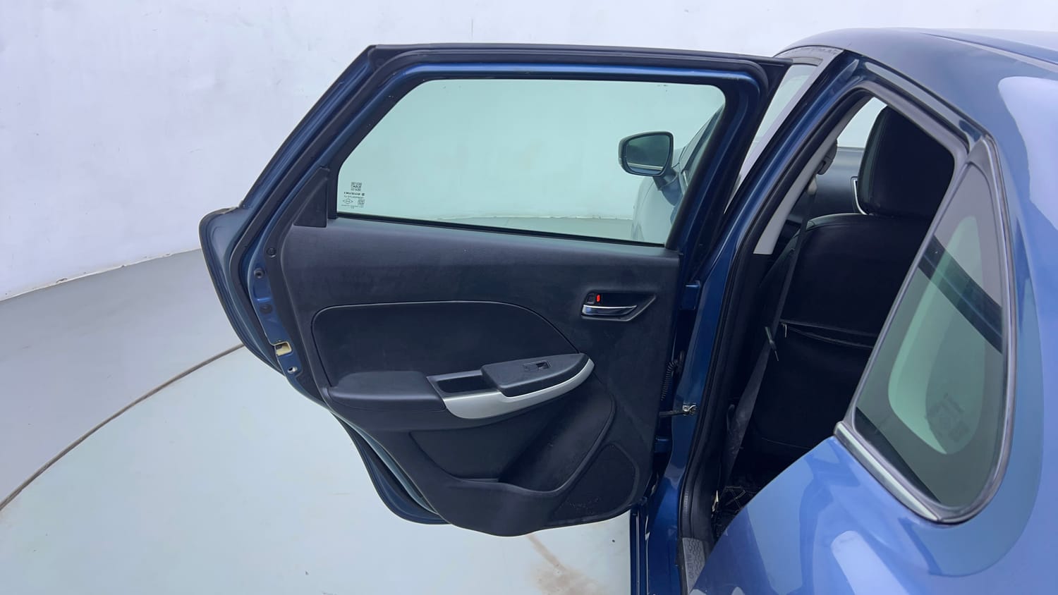 Used 2016 Maruti Suzuki Baleno Alpha 1.2 Petrol Manual interior LEFT REAR DOOR OPEN VIEW