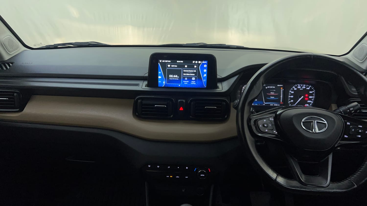 Used 2023 Tata Punch Kaziranga Creative iRA Pack AMT Petrol Automatic interior MUSIC SYSTEM & AC CONTROL VIEW