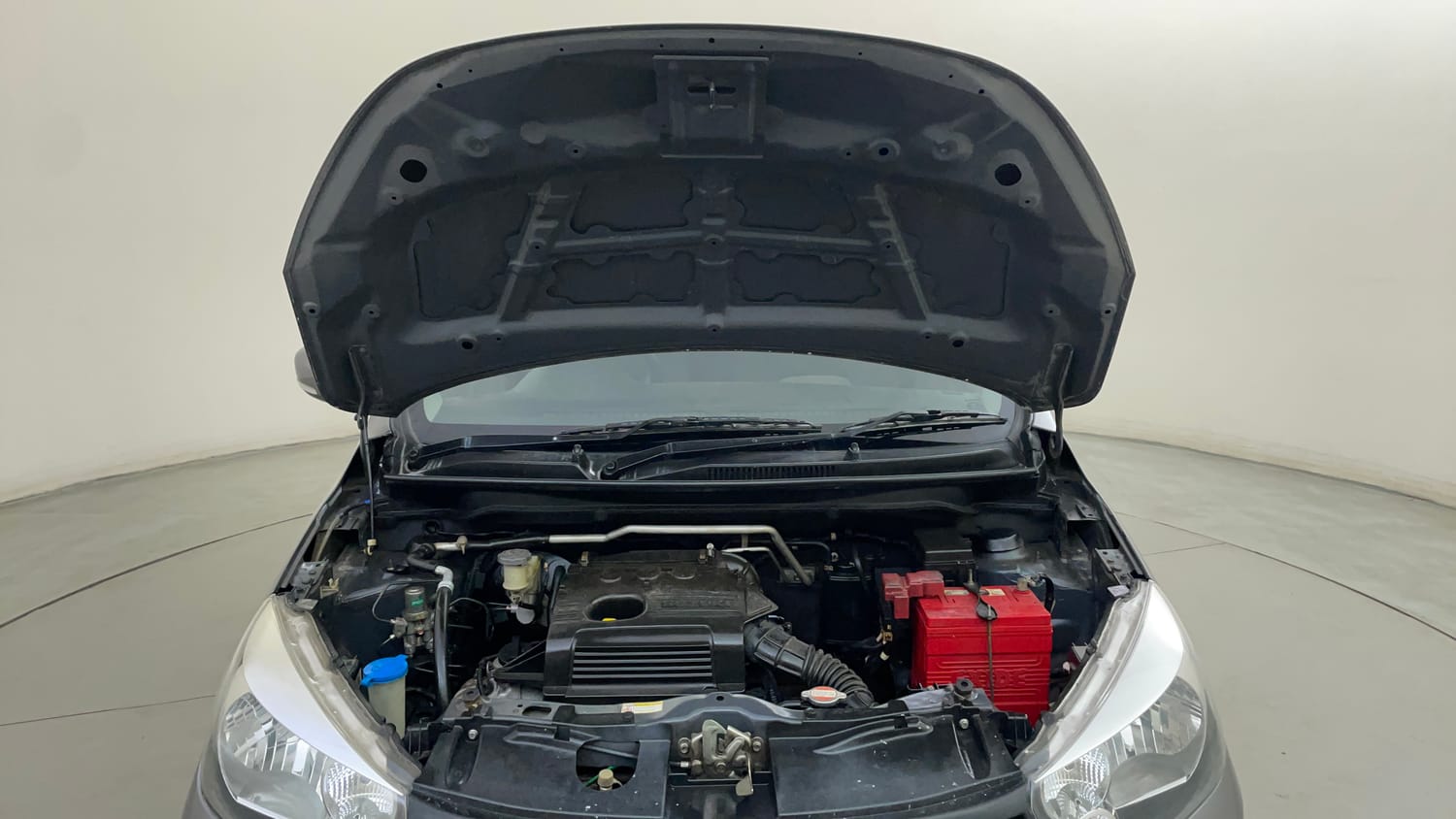 Used 2015 Maruti Suzuki Celerio ZXi Petrol Manual engine ENGINE & BONNET OPEN FRONT VIEW