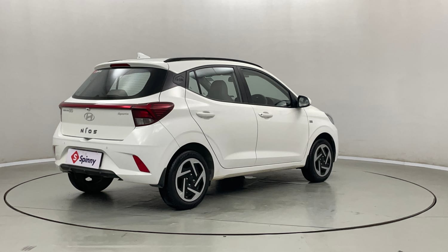 Used 2023 Hyundai Grand i10 Nios Sportz AMT 1.2 Kappa VTVT Petrol Automatic exterior RIGHT REAR CORNER VIEW