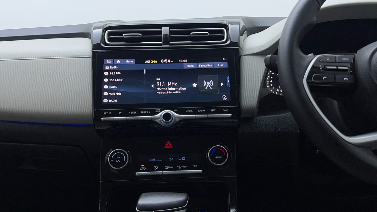 Used 2024 Hyundai Creta SX (O) 1.5 Petrol IVT Petrol Automatic interior MUSIC SYSTEM & AC CONTROL VIEW
