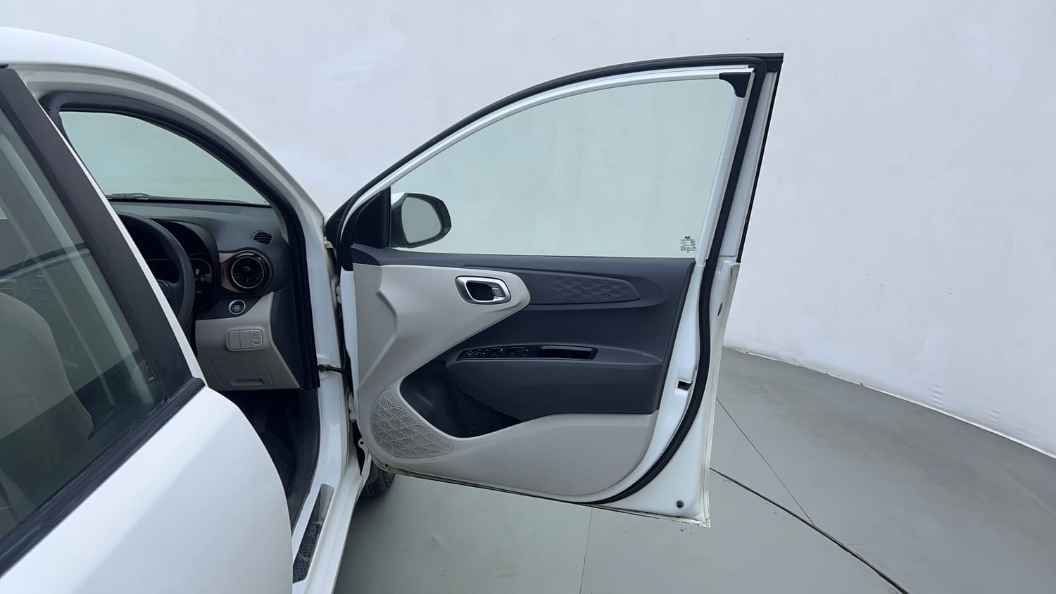 Used 2021 Hyundai Aura SX Plus 1.2 AMT Petrol Petrol Automatic interior RIGHT FRONT DOOR OPEN VIEW