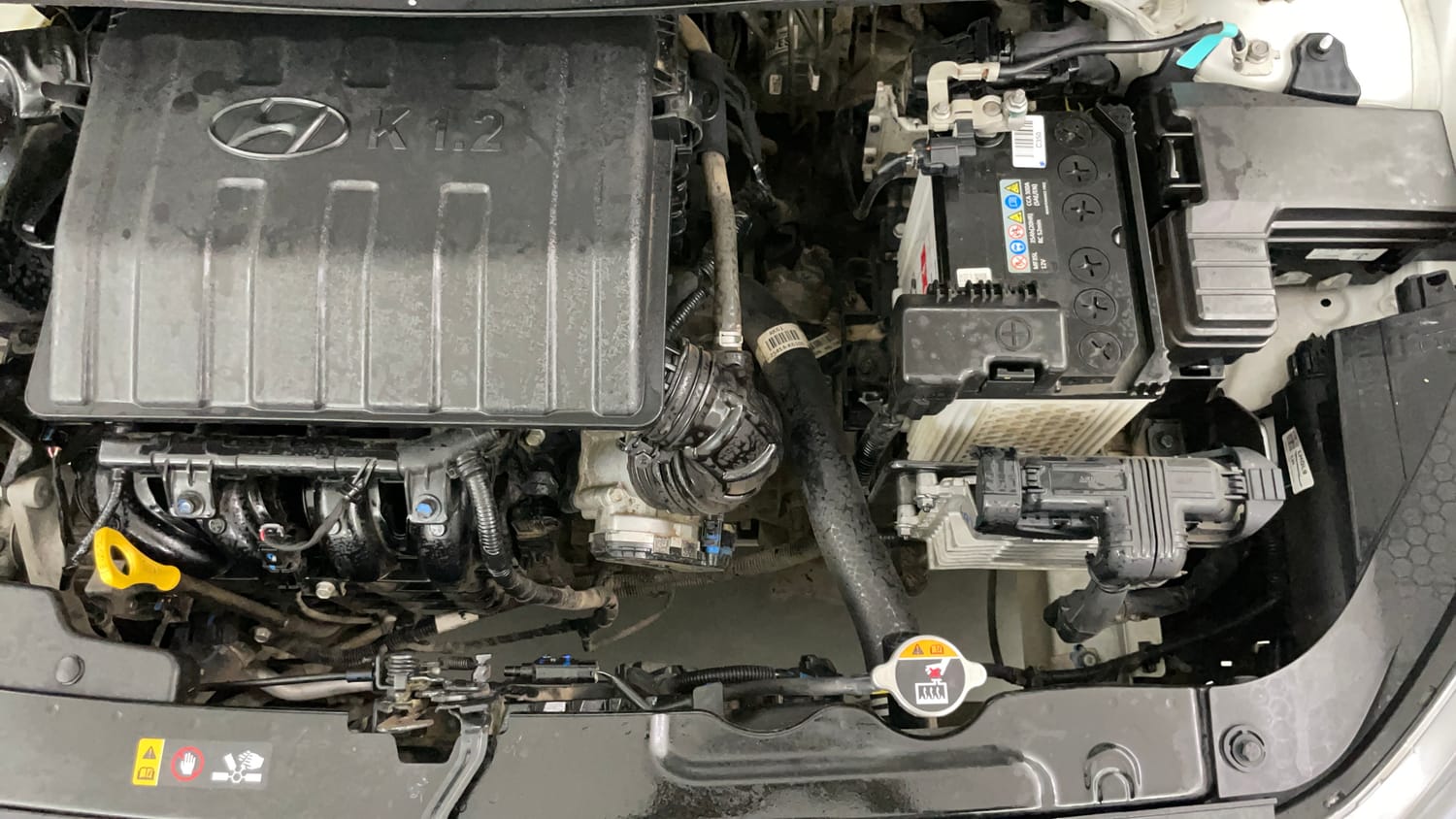Used 2023 Hyundai Grand i10 Nios Sportz AMT 1.2 Kappa VTVT Petrol Automatic engine ENGINE LEFT SIDE VIEW