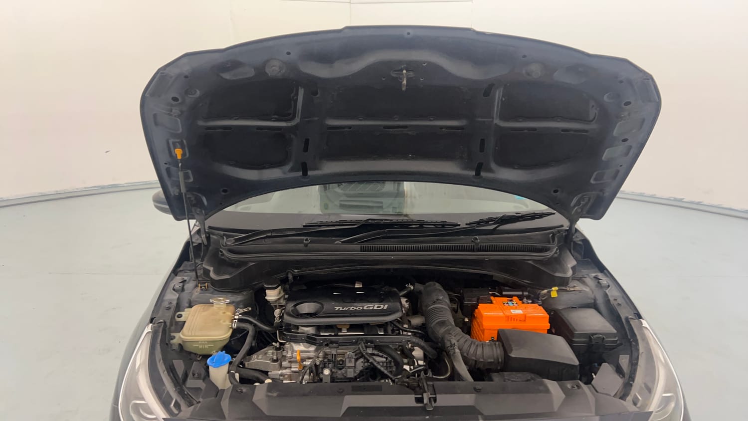 Used 2020 Hyundai New i20 Asta (O) 1.0 Turbo DCT Petrol Automatic engine ENGINE & BONNET OPEN FRONT VIEW