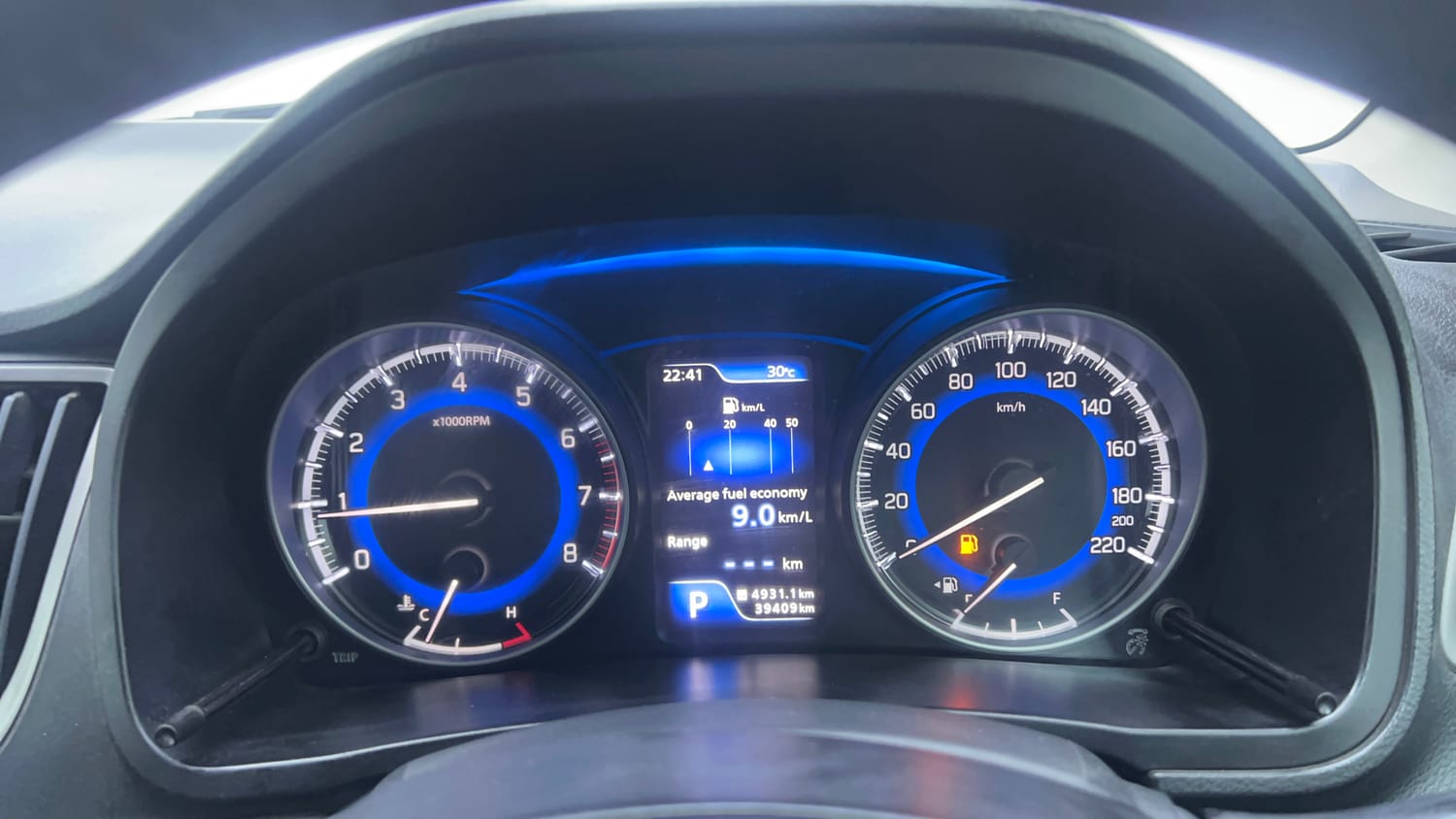 Used 2019 Toyota Glanza V CVT Petrol Automatic interior CLUSTERMETER VIEW