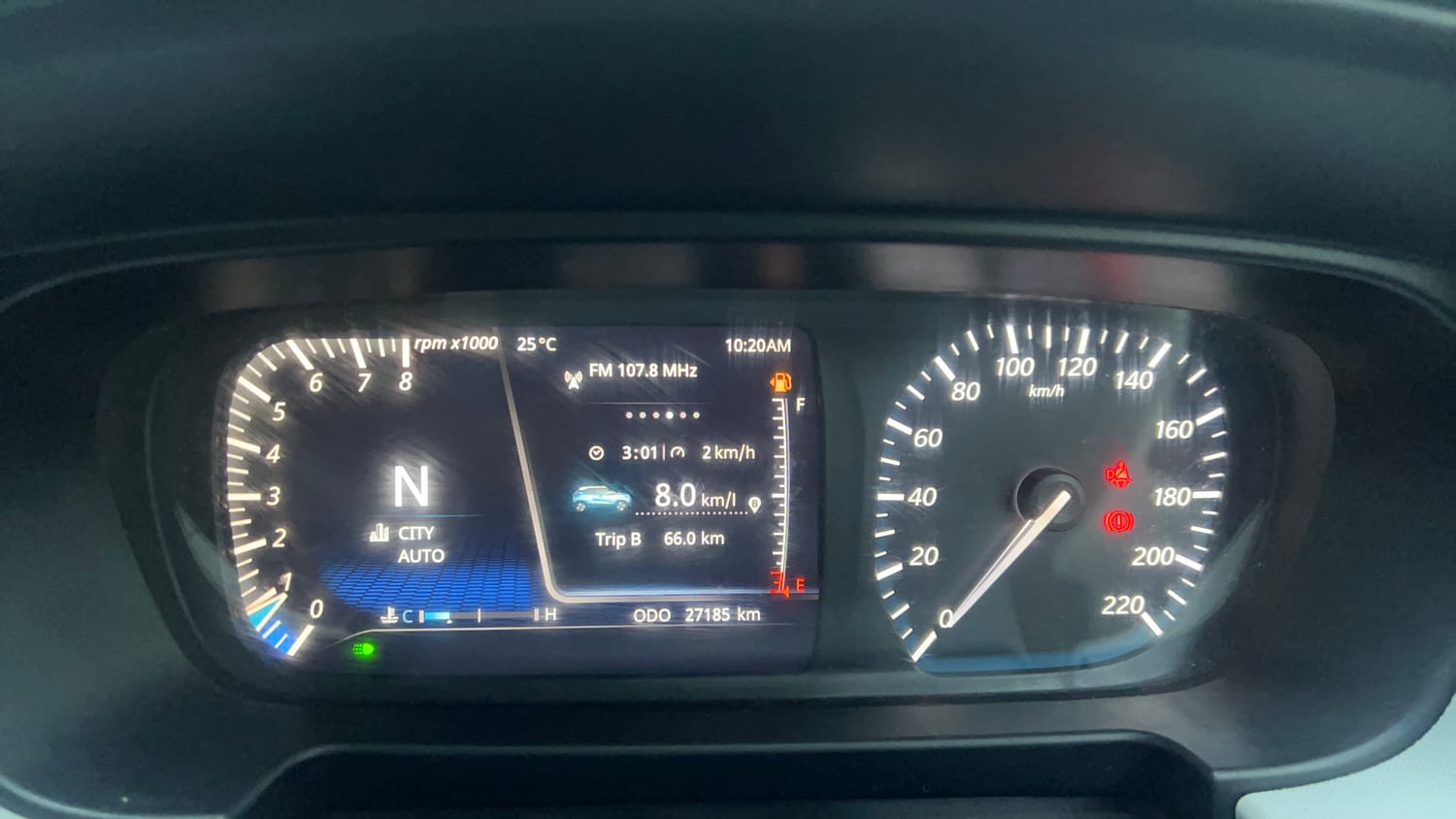 Used 2024 Tata Punch Creative Dual Tone AMT Petrol Automatic interior CLUSTERMETER VIEW