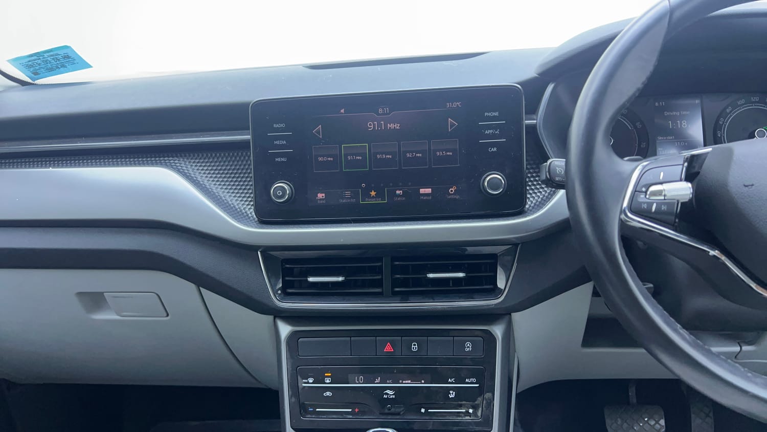 Used 2022 Skoda Kushaq Ambition 1.0L TSI AT Petrol Automatic interior MUSIC SYSTEM & AC CONTROL VIEW