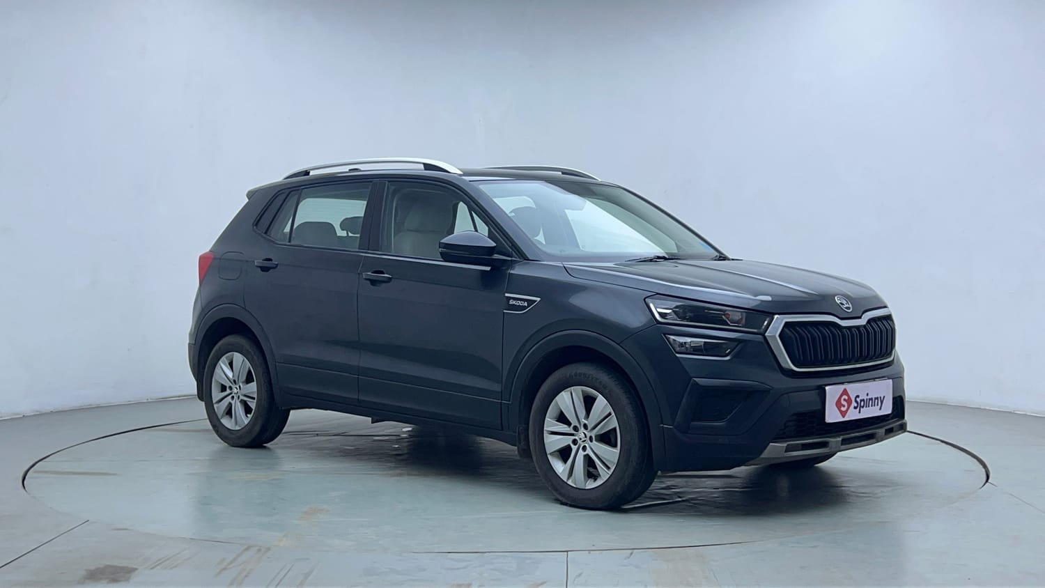 Used 2022 Skoda Kushaq Ambition 1.0L TSI AT Petrol Automatic exterior RIGHT FRONT CORNER VIEW