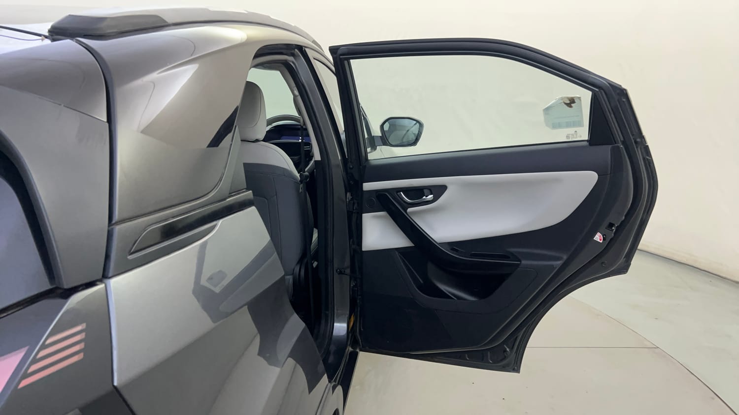 Used 2025 Tata Nexon EV Empowered 45 Electric Automatic interior RIGHT REAR DOOR OPEN VIEW
