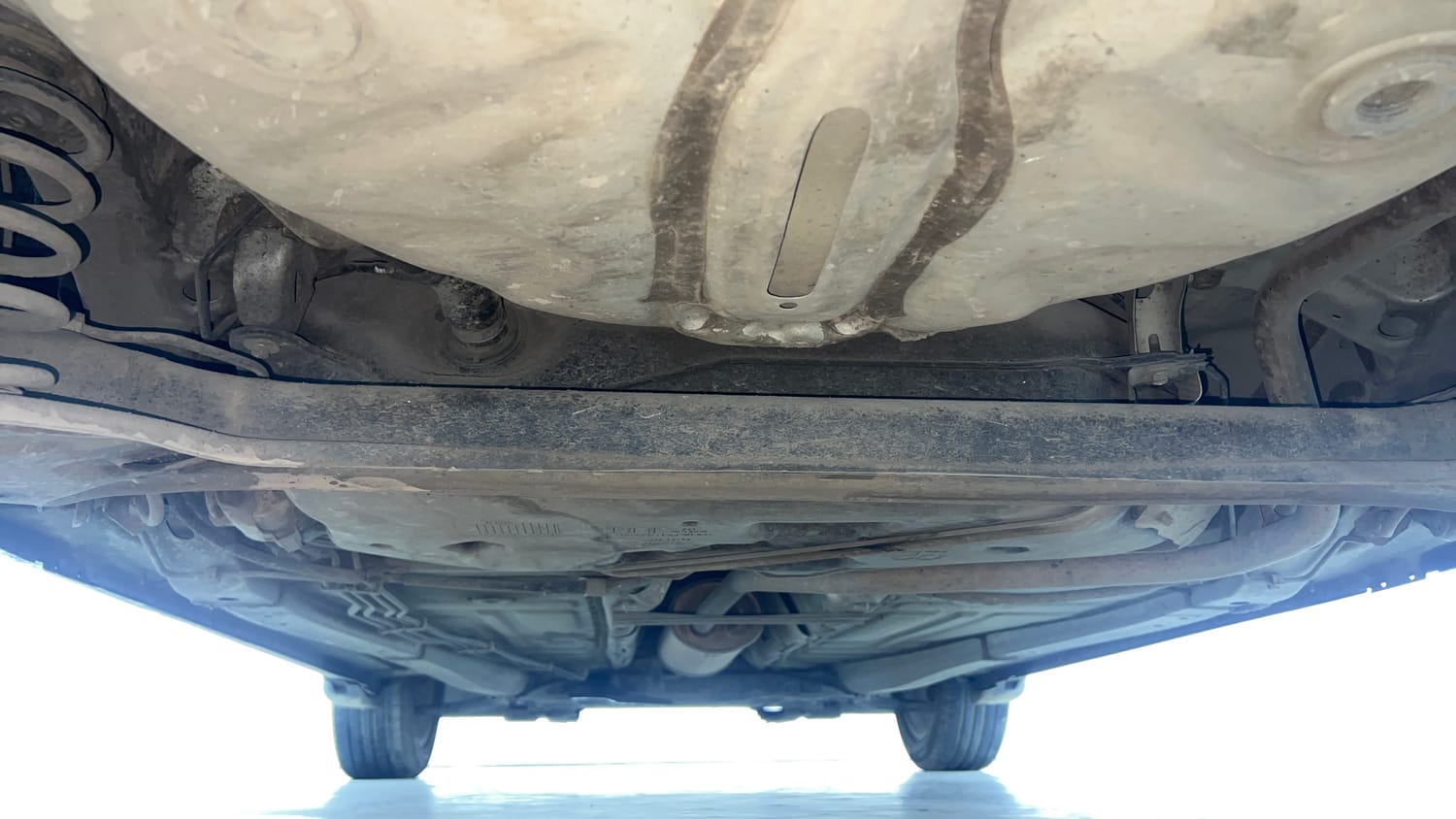 Used 2019 Toyota Glanza V CVT Petrol Automatic extra REAR UNDERBODY VIEW (TAKEN FROM REAR)