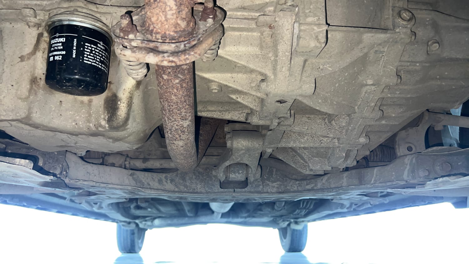 Used 2019 Maruti Suzuki XL6 Alpha MT Petrol Petrol Manual extra FRONT LEFT UNDERBODY VIEW
