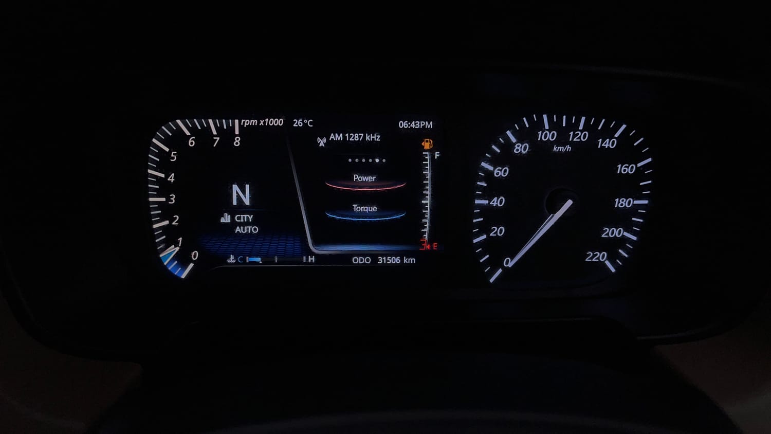 Used 2023 Tata Punch Kaziranga Creative iRA Pack AMT Petrol Automatic interior CLUSTERMETER VIEW