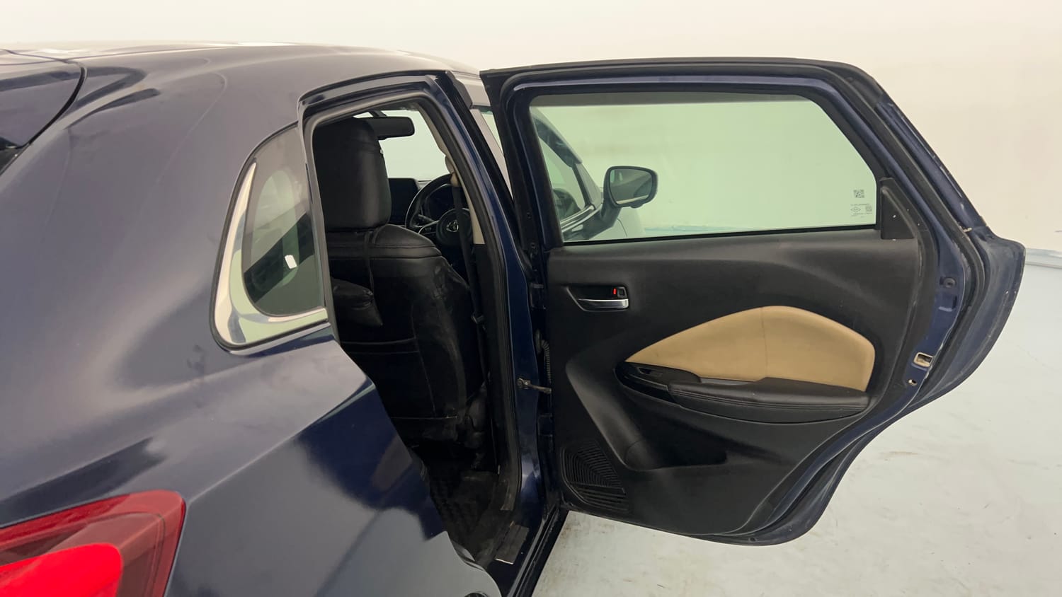 Used 2022 Toyota Glanza V AMT Petrol Automatic interior RIGHT REAR DOOR OPEN VIEW