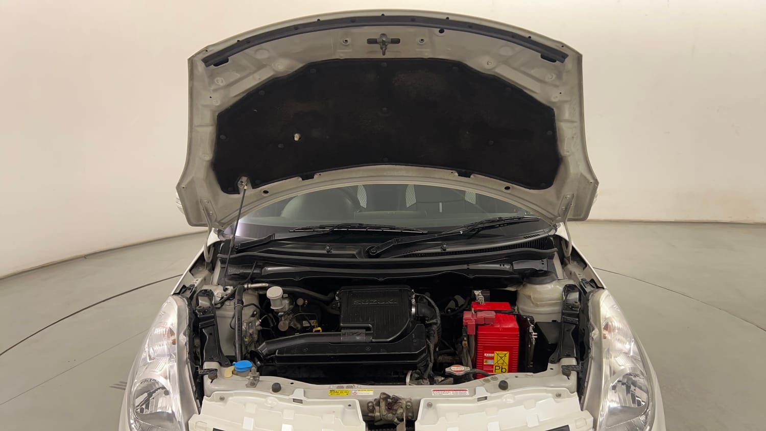 Used 2015 Maruti Suzuki Swift VXi Petrol Manual engine ENGINE & BONNET OPEN FRONT VIEW