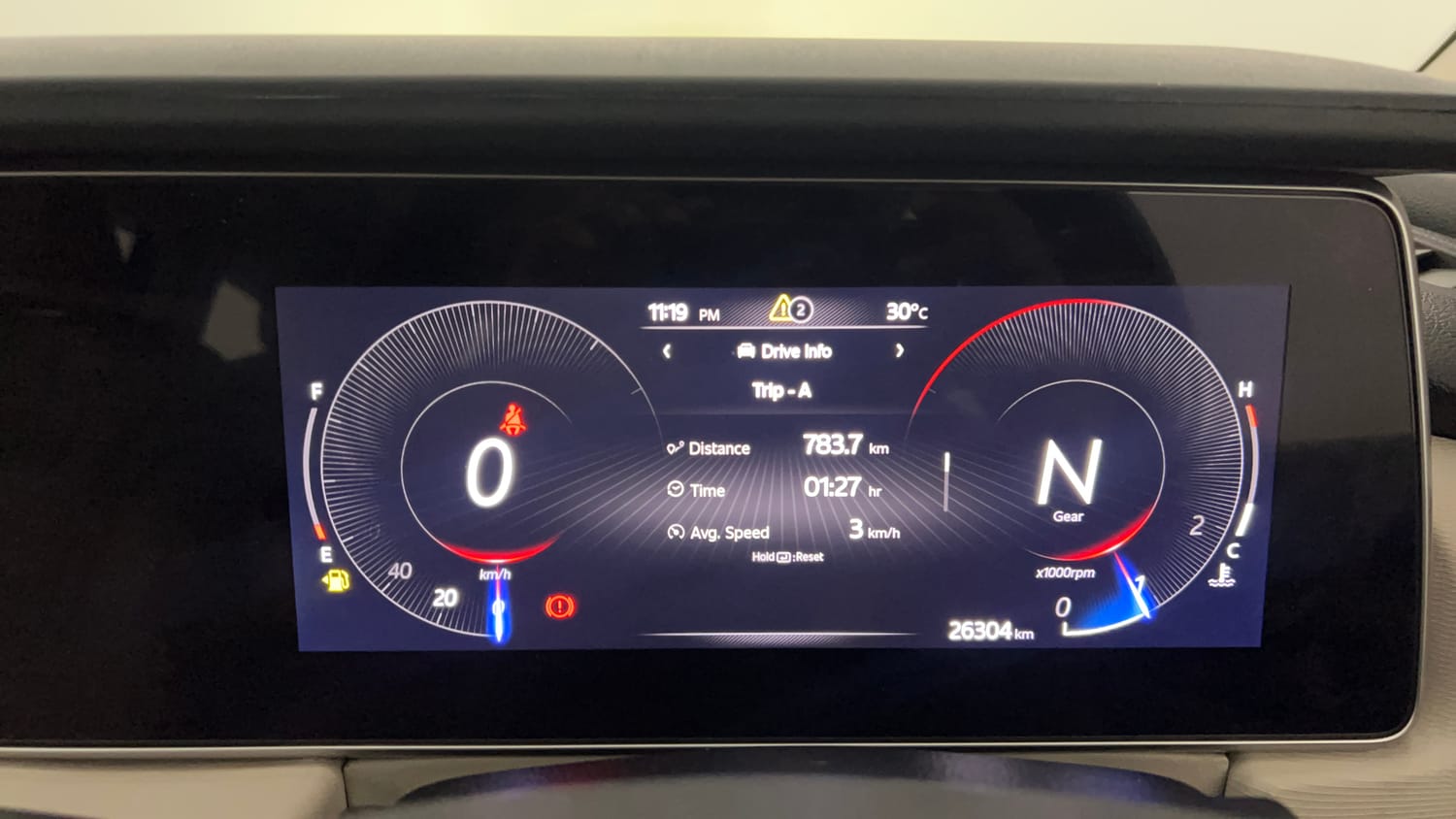Used 2023 Mahindra XUV700 AX 3 Diesel MT 7 STR Diesel Manual interior CLUSTERMETER VIEW