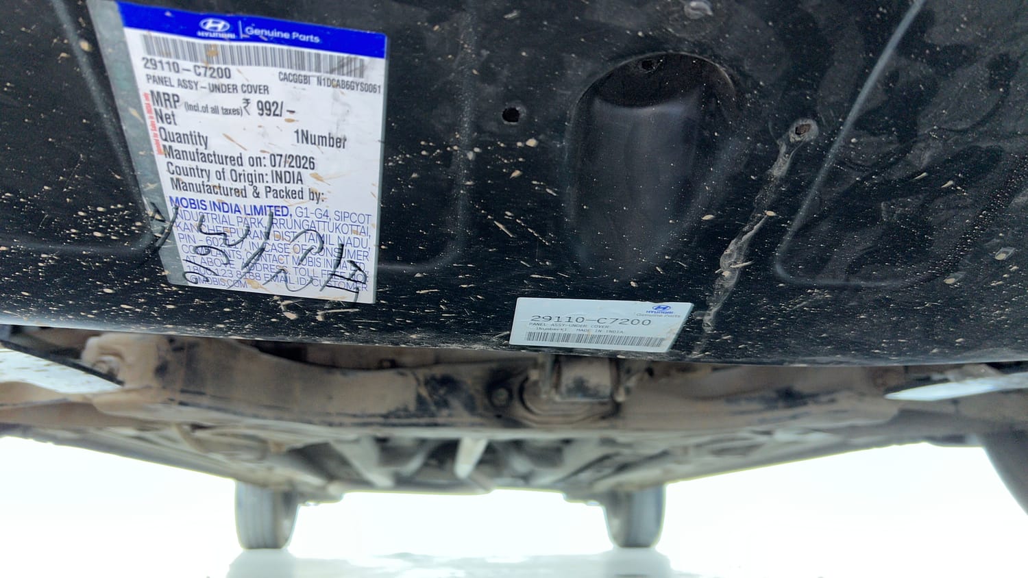 Used 2020 Hyundai Elite i20 Sportz Plus 1.2 Petrol Manual extra FRONT LEFT UNDERBODY VIEW
