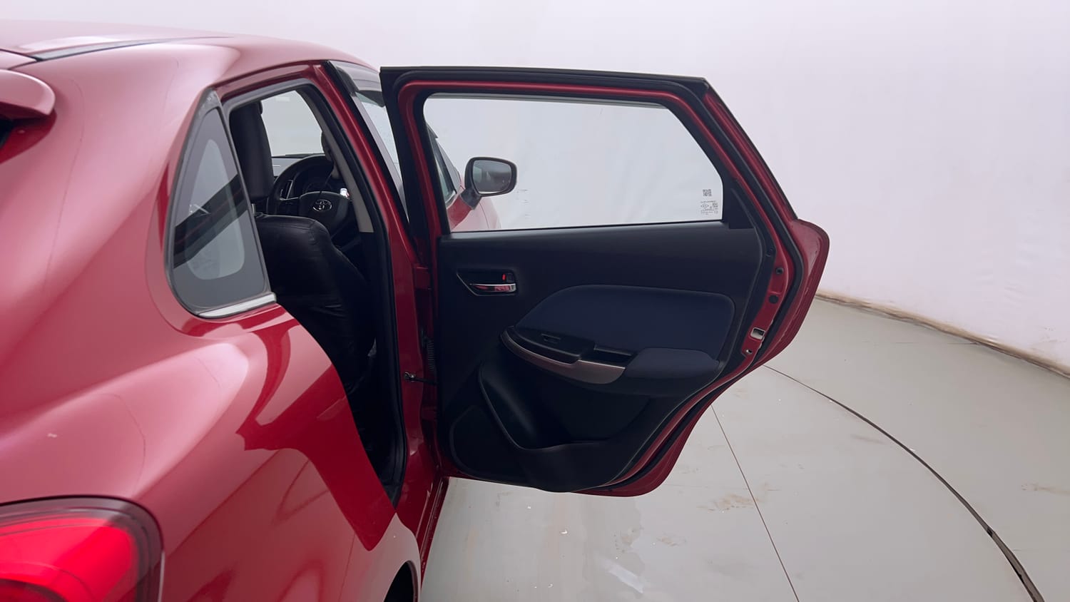 Used 2021 Toyota Glanza G Petrol Manual interior RIGHT REAR DOOR OPEN VIEW