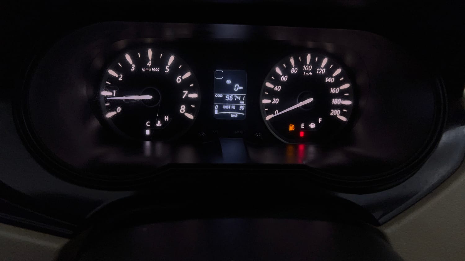 Used 2015 Tata Zest XE Petrol Petrol Manual interior CLUSTERMETER VIEW