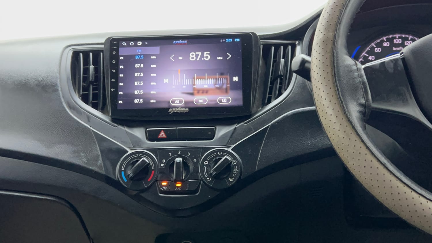 Used 2017 Maruti Suzuki Baleno Sigma 1.2 Petrol Manual interior MUSIC SYSTEM & AC CONTROL VIEW