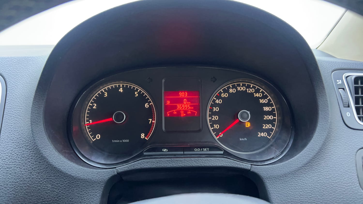 Used 2013 Volkswagen Polo Highline1.2L (P) Petrol Manual interior CLUSTERMETER VIEW