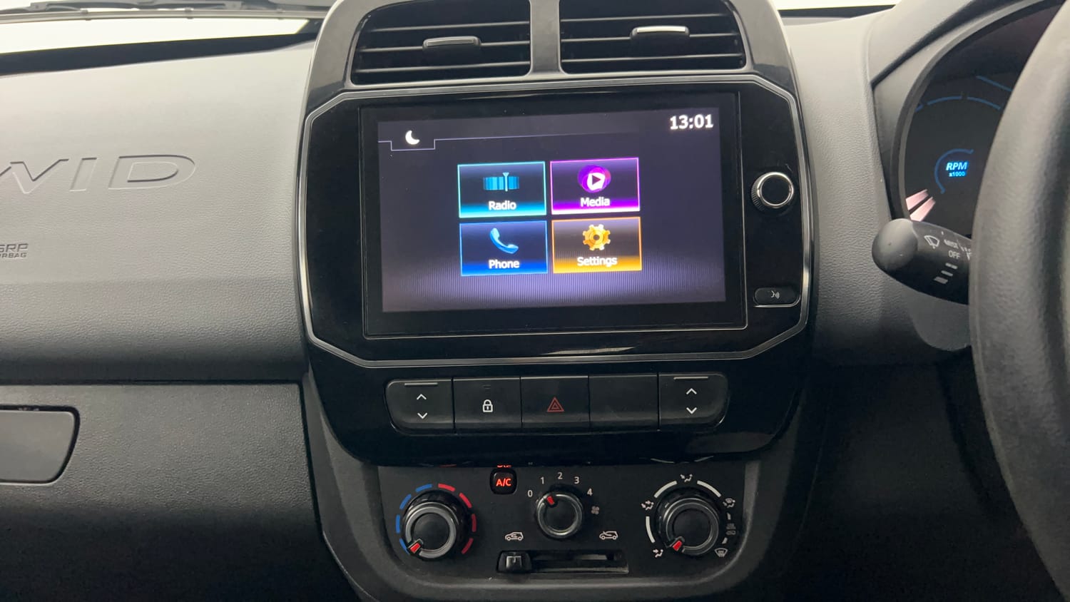 Used 2021 Renault Kwid RXT 1.0 AMT Opt Petrol Automatic interior MUSIC SYSTEM & AC CONTROL VIEW